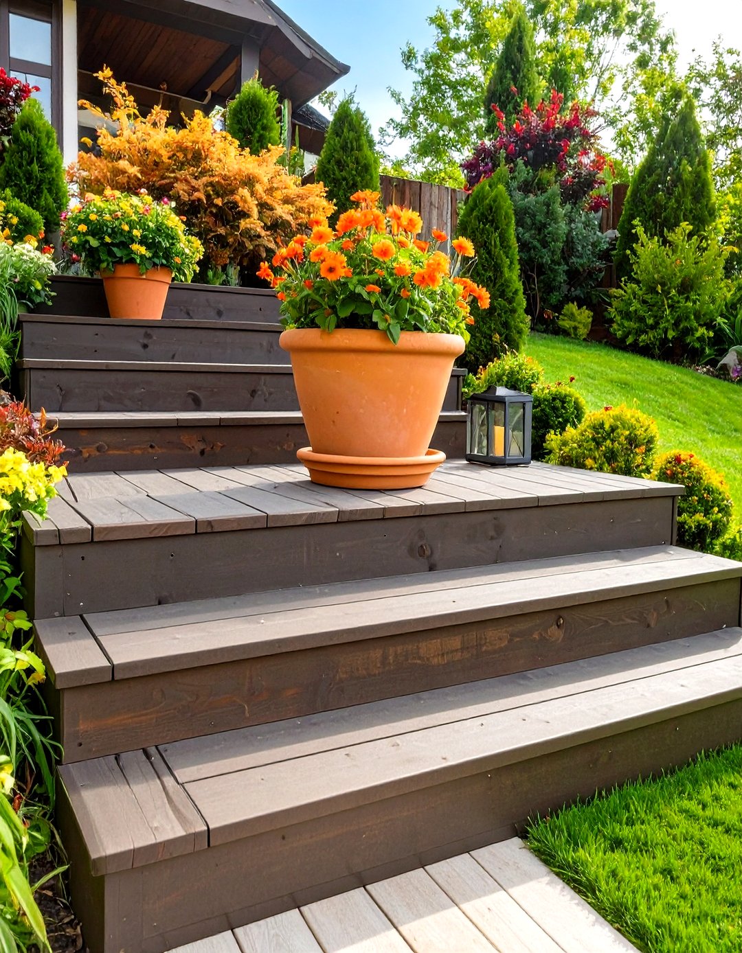 30 Practical Outdoor Deck Steps Ideas for Safe Access - We Love Home Blog