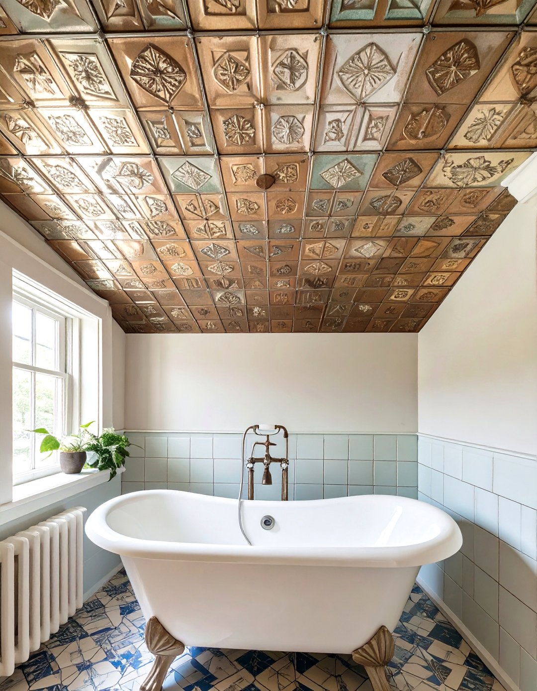 30 Unique Bathroom Ceiling Ideas to Elevate Your Space - We Love Home Blog