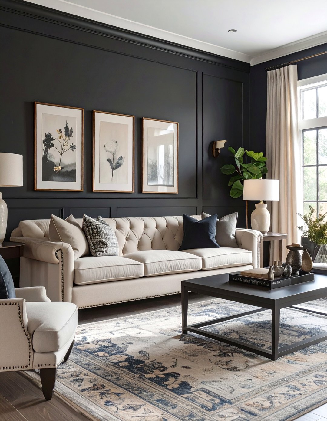 30 Black Living Room Ideas for a Bold and Cozy Home - We Love Home Blog