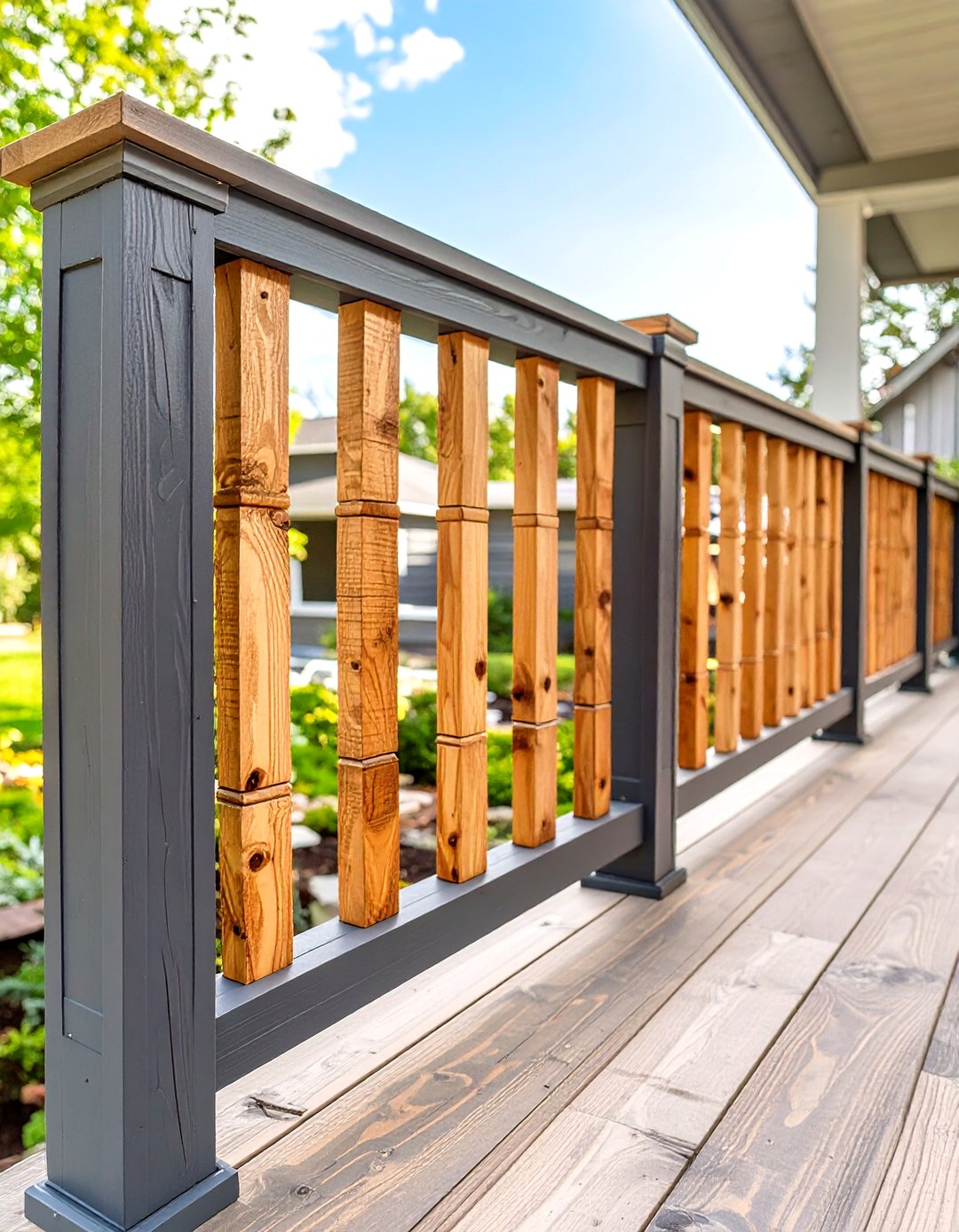 30 Simple Deck Railing Designs to Modernize Your Patio - We Love Home Blog