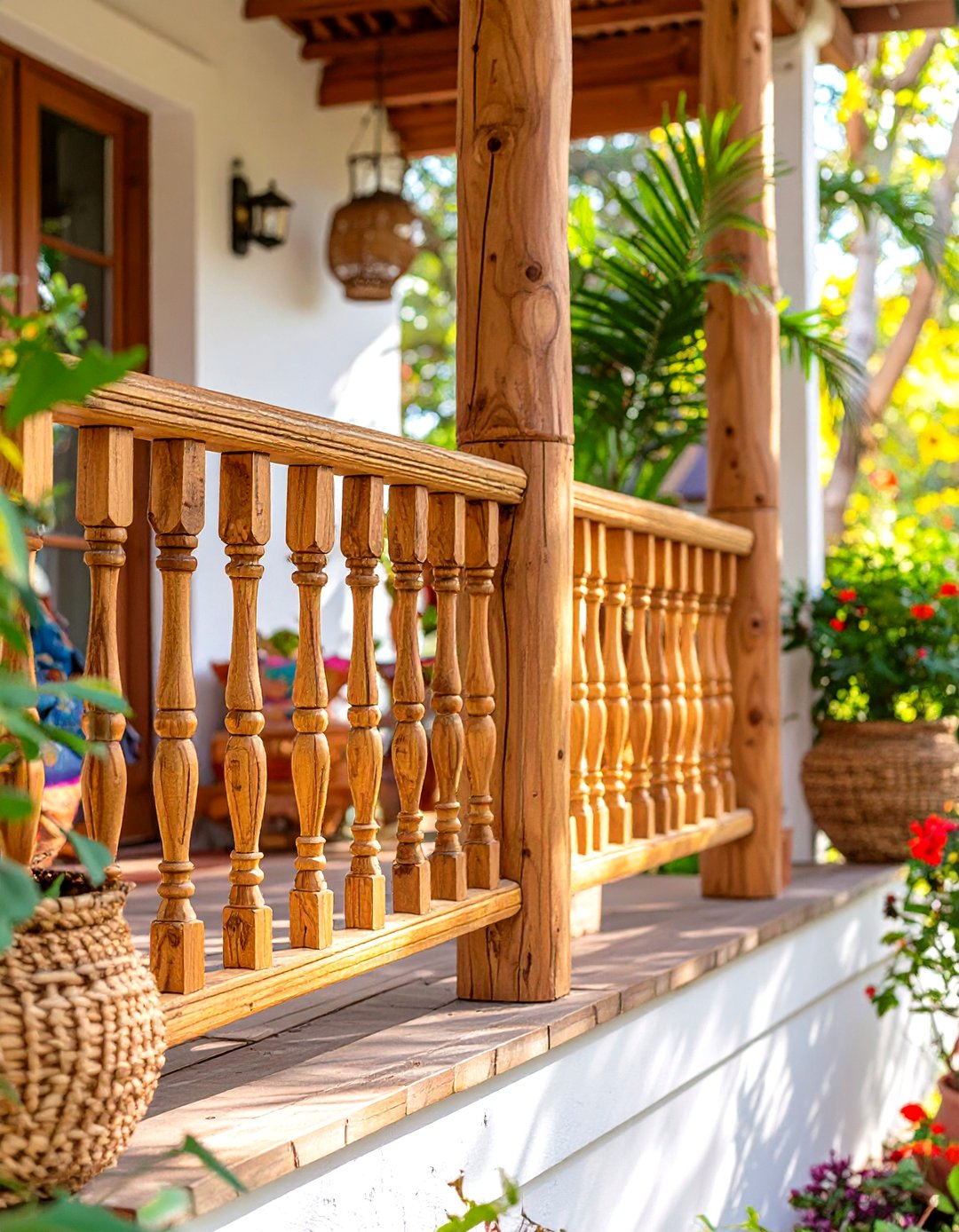 30 Wood Front Porch Railing Ideas for Classic Style - We Love Home Blog