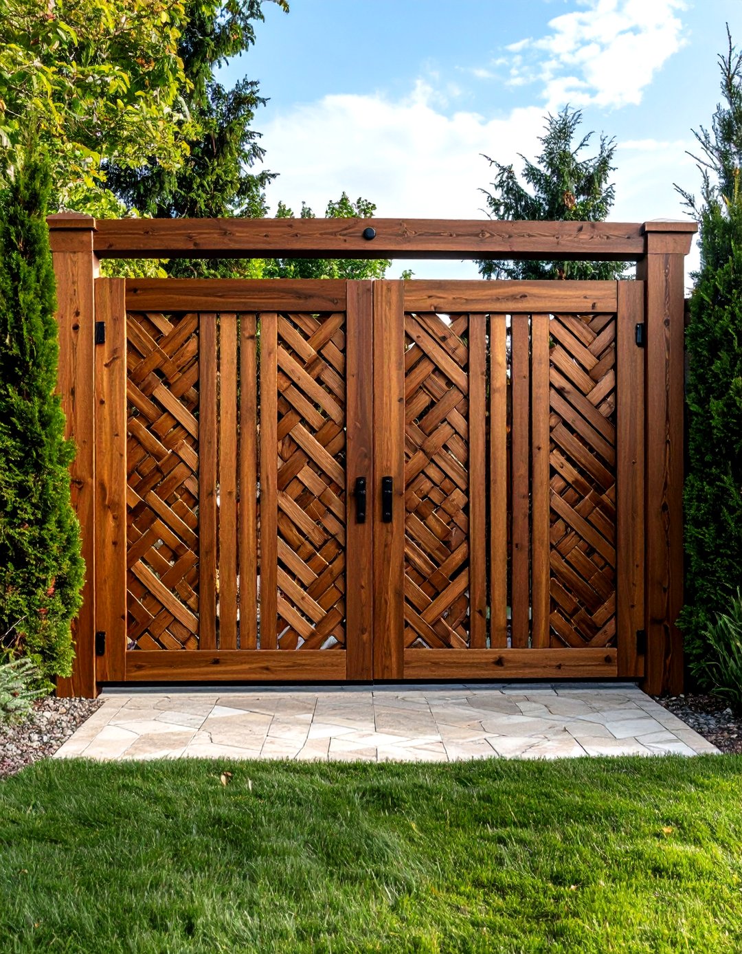 Panel Gate With Posts 30 Backyard Gate Ideas for Style, Security, and Privacy - We Love Home Blog