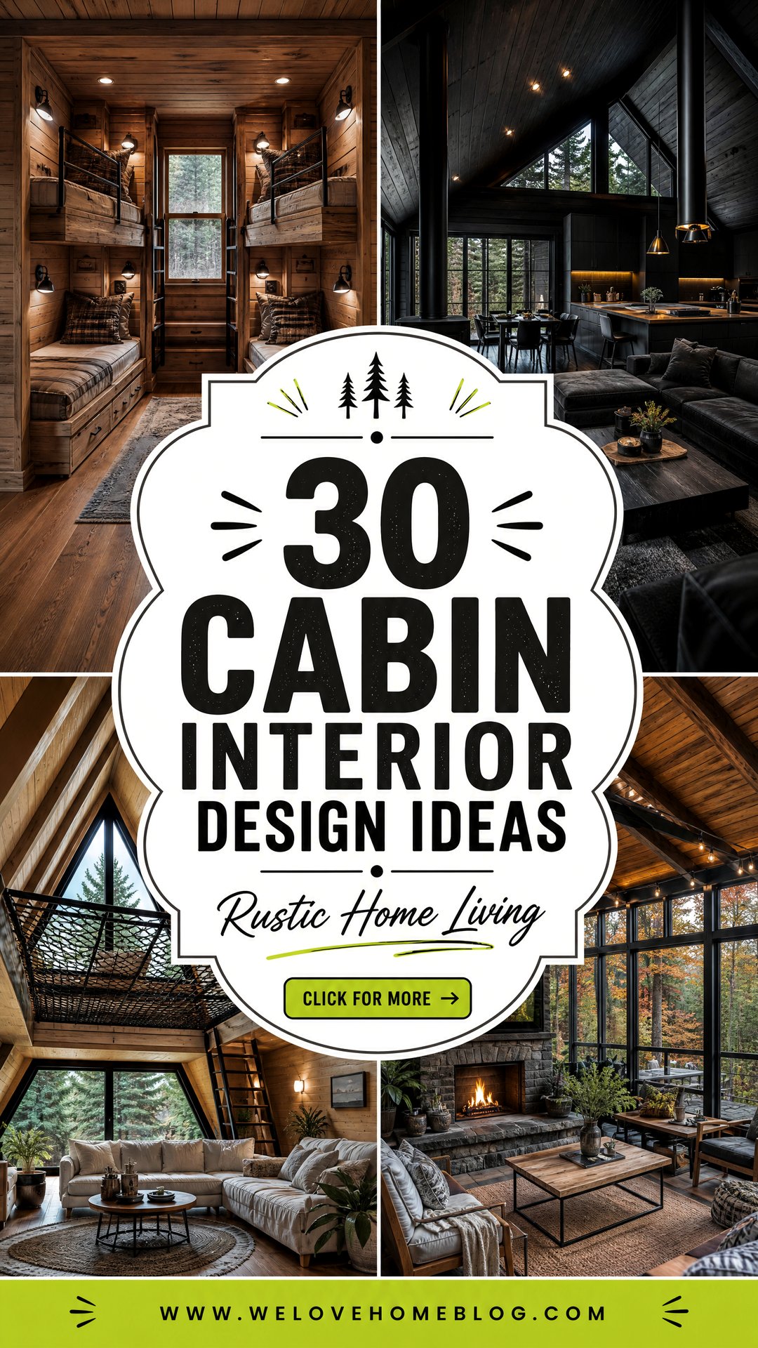 30 Cabin Interior Design Ideas for Rustic Home Living - We Love Home Blog
