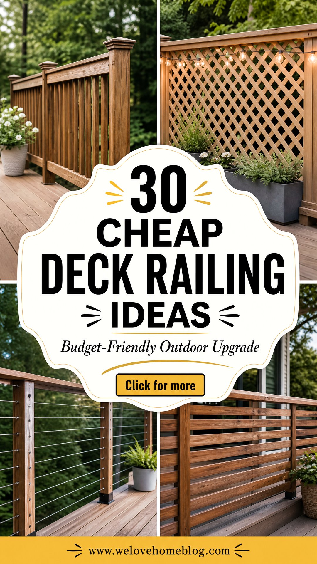 30 Cheap Deck Railing Ideas for a Budget-Friendly Upgrade - We Love ...