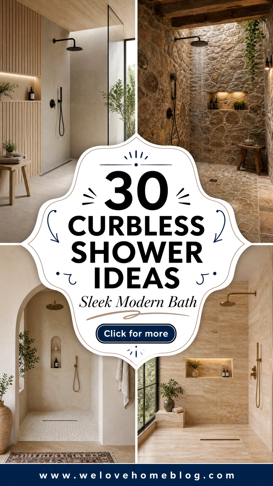 30 Curbless Shower Ideas for a Sleek Modern Bathroom - We Love Home Blog