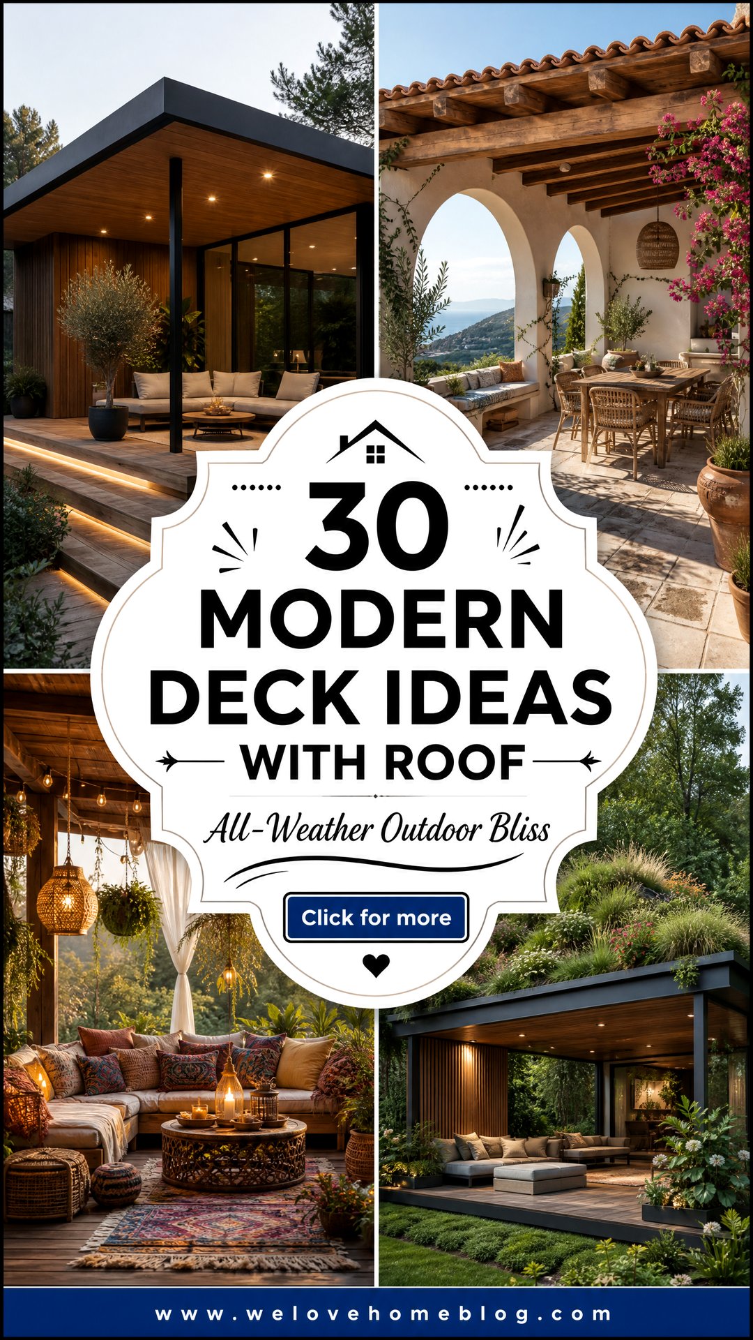 30 Modern Deck Ideas With Roof for All-Weather Use - We Love Home Blog